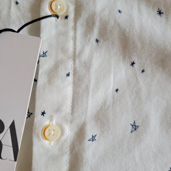 NWT ZARA BOYS PRINTED TWILL SHIRT SIZE 7 - Picture 5 of 6